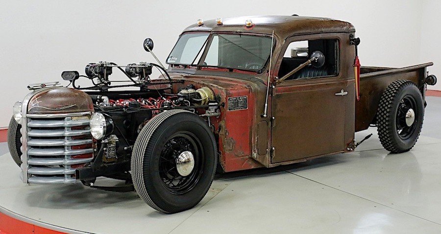 1948 Diamond T Rat Rod Comes with a Beer Keg for a Tank and Flamethrower Exhaust