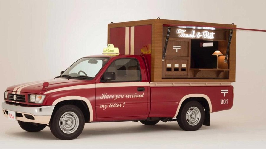 Old Toyota Hilux Becomes Mobile Post Office In Japan