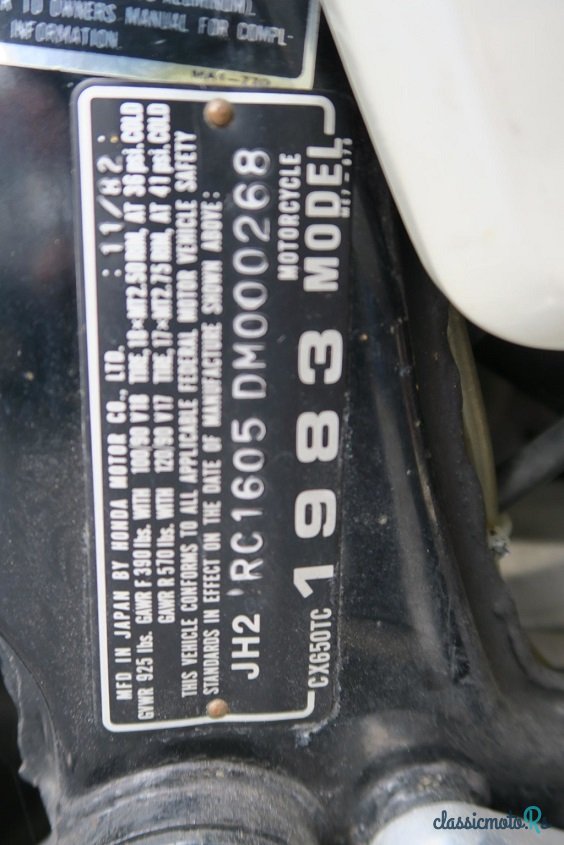 1982' Honda CX 650 photo #7