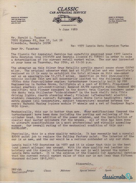 1977' Lancia Scorpion photo #3