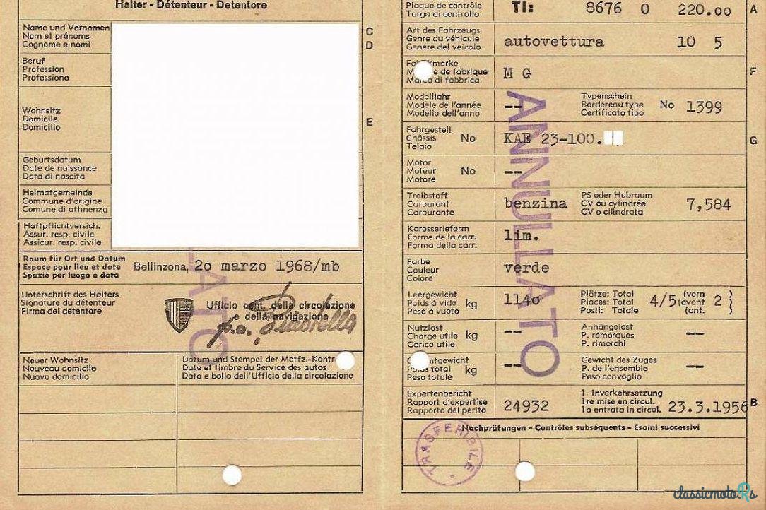 1960' MG Magnette ZA photo #1