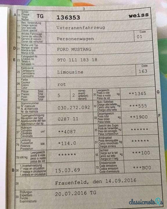 1969' Ford Mustang photo #5