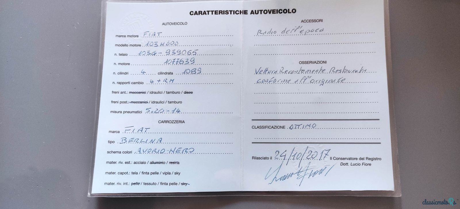 1962' Fiat 1100 photo #6