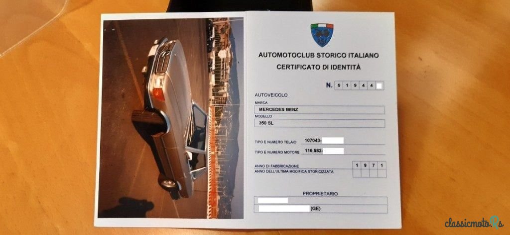 1971' Mercedes-Benz Sl Class photo #3