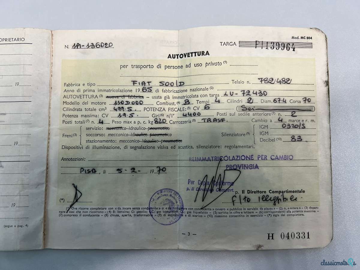 1964' Fiat 500 photo #2