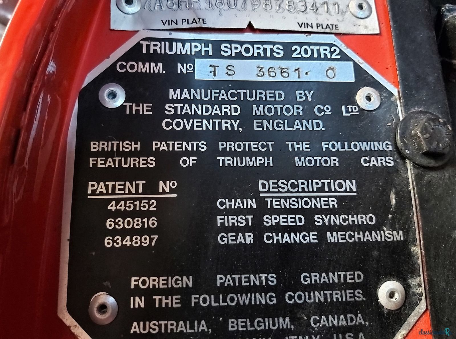 1954' Triumph TR2 photo #4