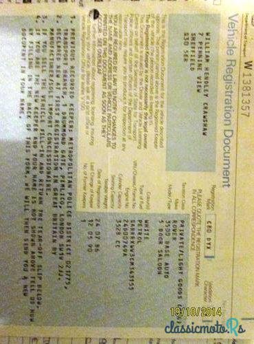 1986' Rover Sd1 3500 Se photo #4