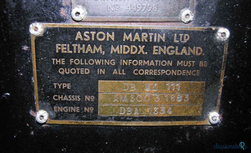 1960' Aston Martin DB MK III photo #6