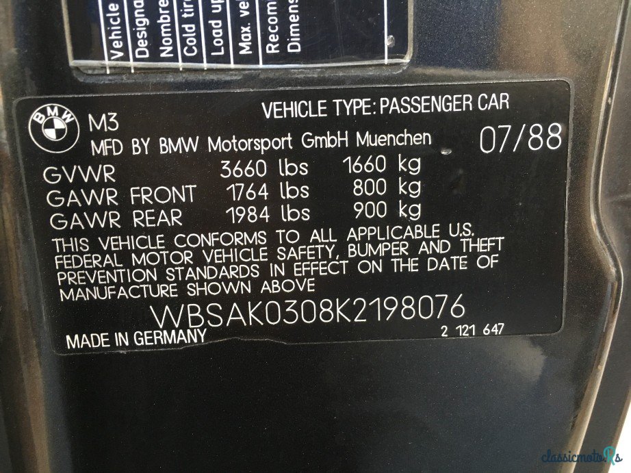 1990' BMW M3 e30 photo #5