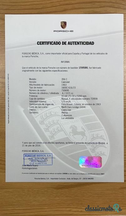 1963' Porsche 356 356C photo #4