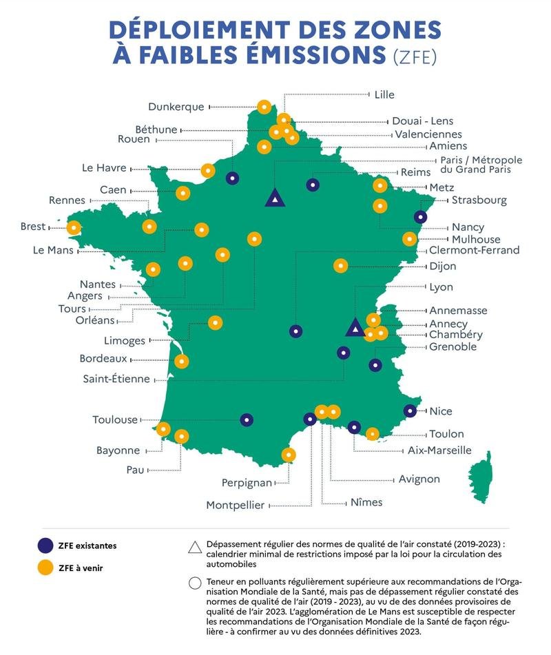 ZFE : encore plus d’agglomérations concernées en 2025 !