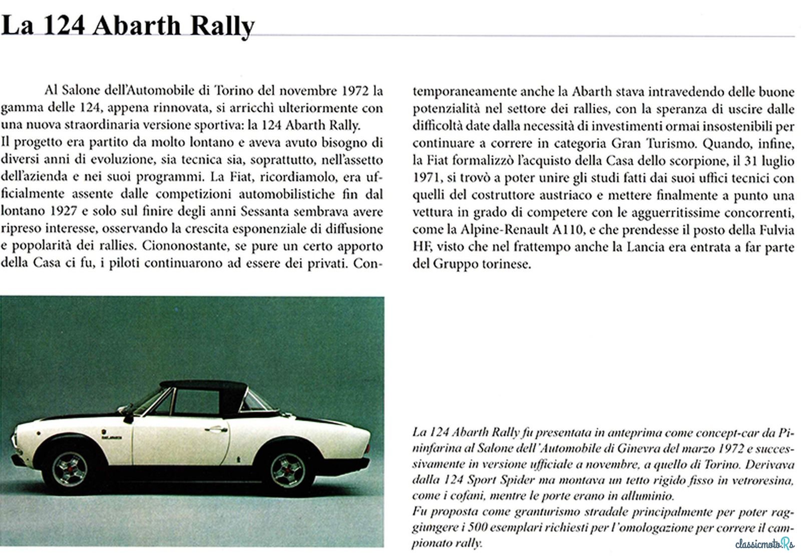 1969' Fiat 124 Spider Abarth photo #6
