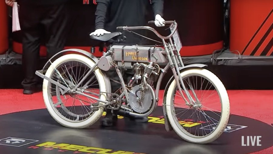 Extremely Rare 1908 Harley Strap Tank Goes For $850,000 At Auction