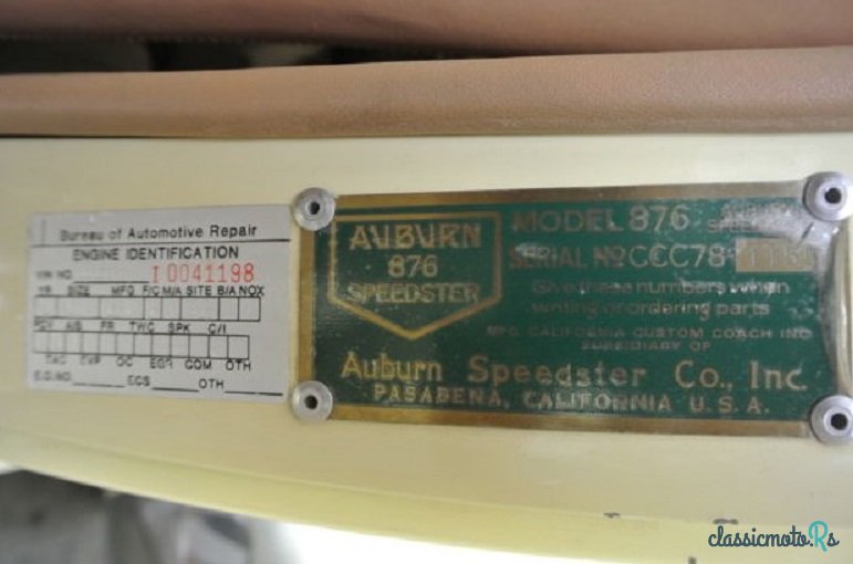 1978' Auburn 852-Replica photo #6