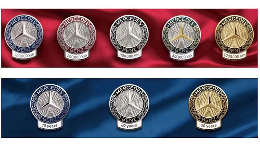 Mercedes Giving Retro Badges To Owners Of High-Mileage Cars