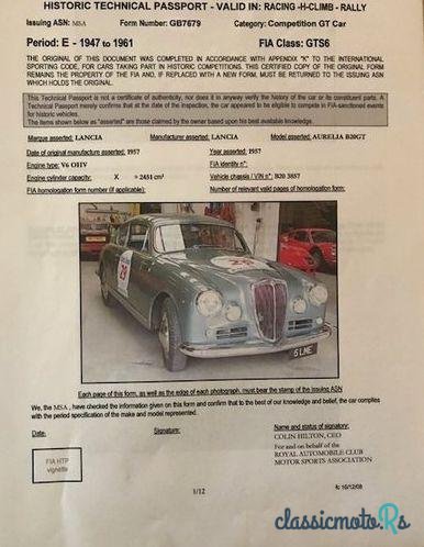 1957' Lancia Aurelia 6Th Series photo #3