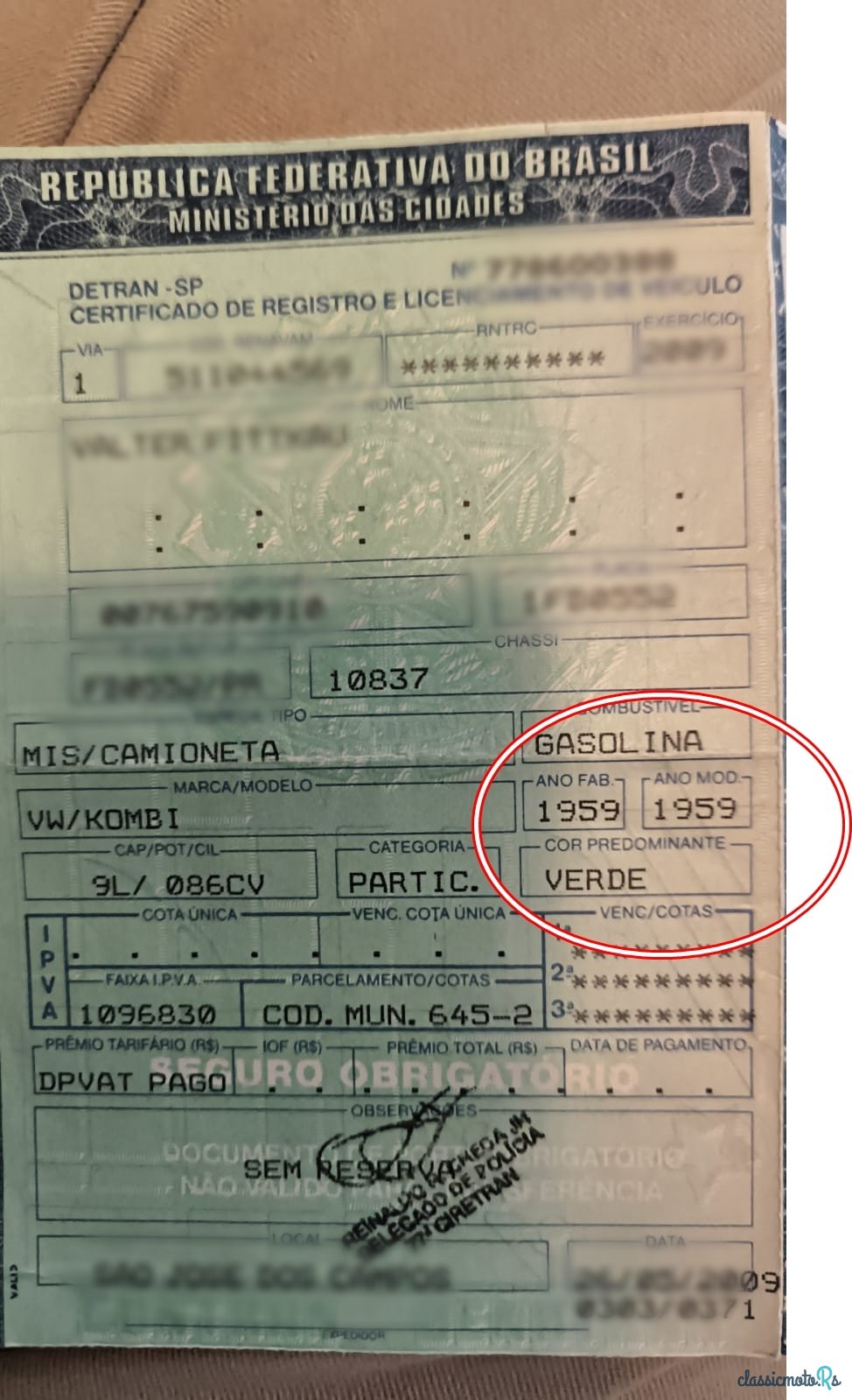 1959' Volkswagen 1959 T1 11 windows photo #5