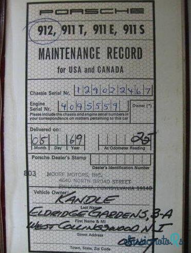 1969' Porsche 912 photo #2