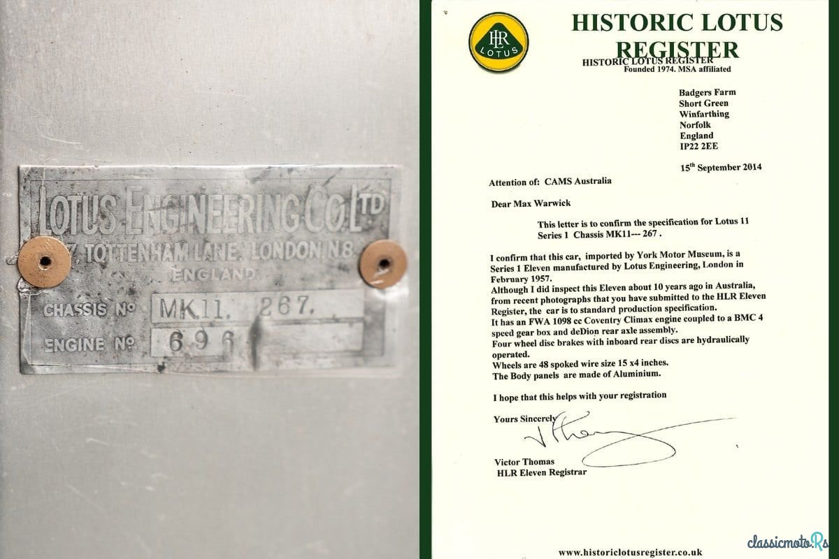 1957' Lotus Eleven photo #5