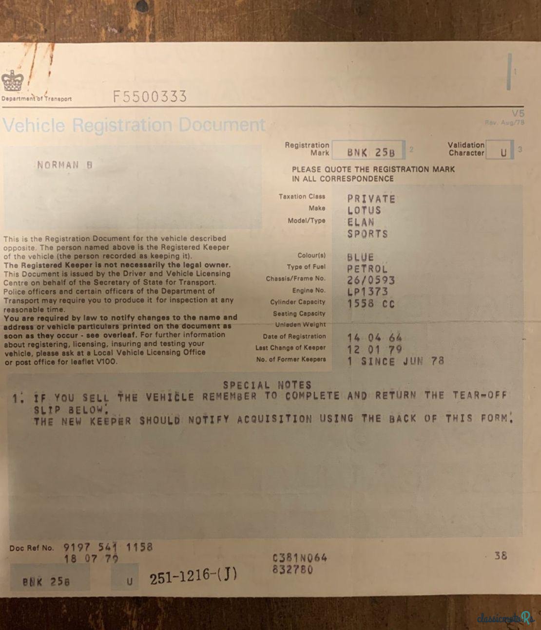 1964' Lotus Elan photo #1