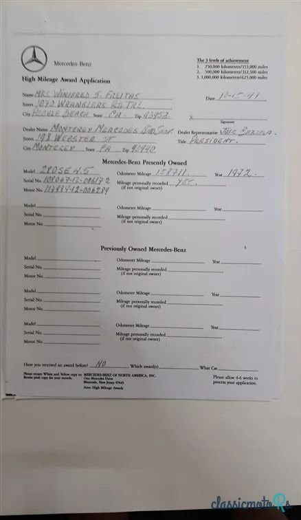 1971' Mercedes-Benz Klasa S photo #4