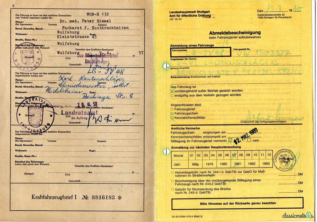 1957' Volkswagen 1200 photo #4