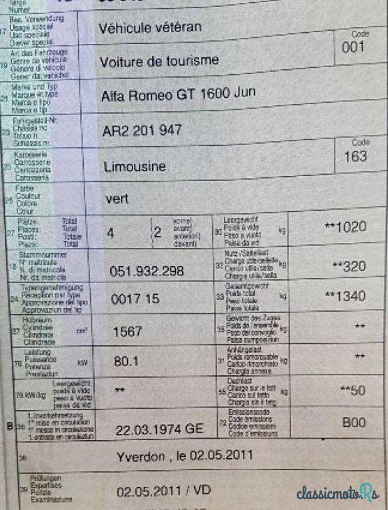 1974' Alfa Romeo Gt photo #4